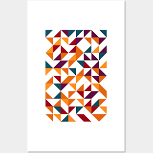 Creative Geometric Colourful Triangle Pattern #39 Posters and Art